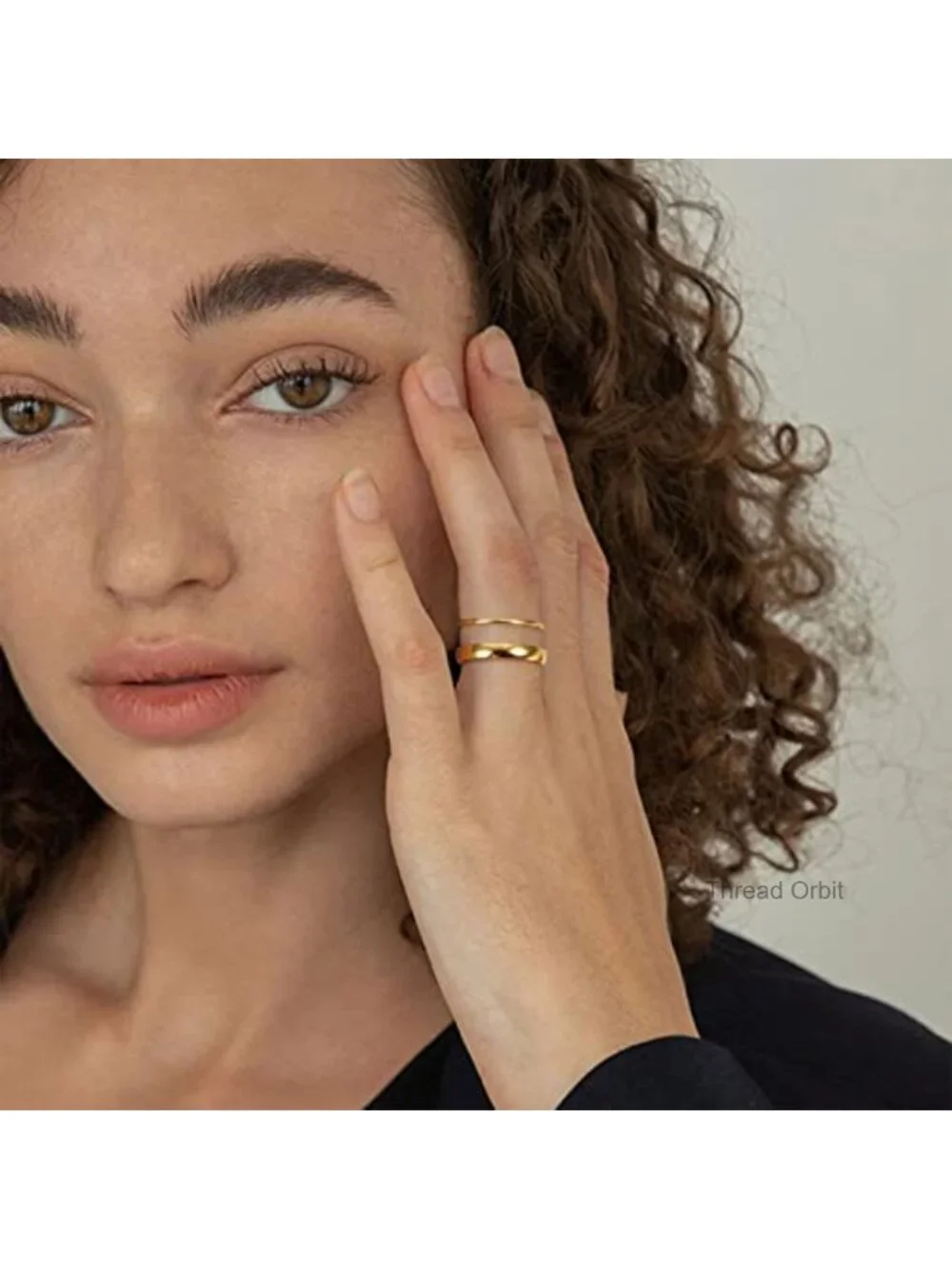 14K Gold Filled Stacking Rings Set, Dainty Thin Band Comfort Fit